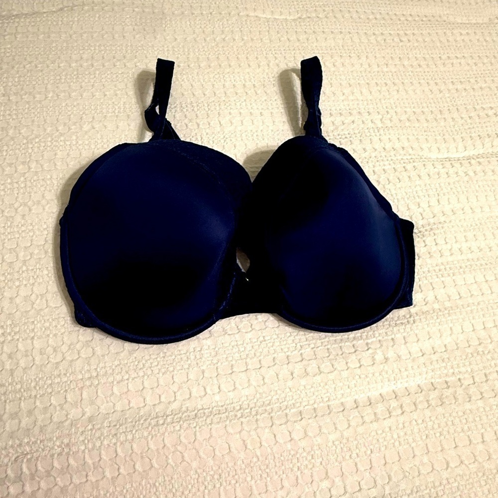 Le Mystere Blue Full Coverage Bra with Molded Cups